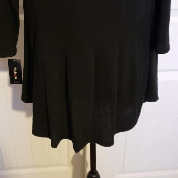 NWT Style & Co Drape Sweater Black Size Small - Picture 5 of 6